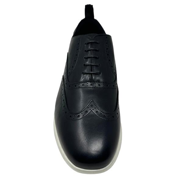 Wolf and Shepherd Men\'s Crossover Wingtip Italian Leather Hybrid Dress Shoes